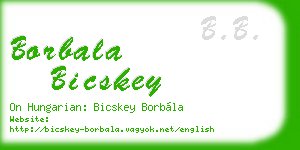 borbala bicskey business card
