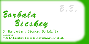 borbala bicskey business card